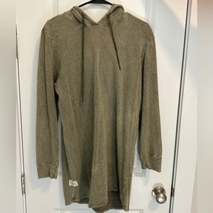 Army Green Oversized Hoodie Dress